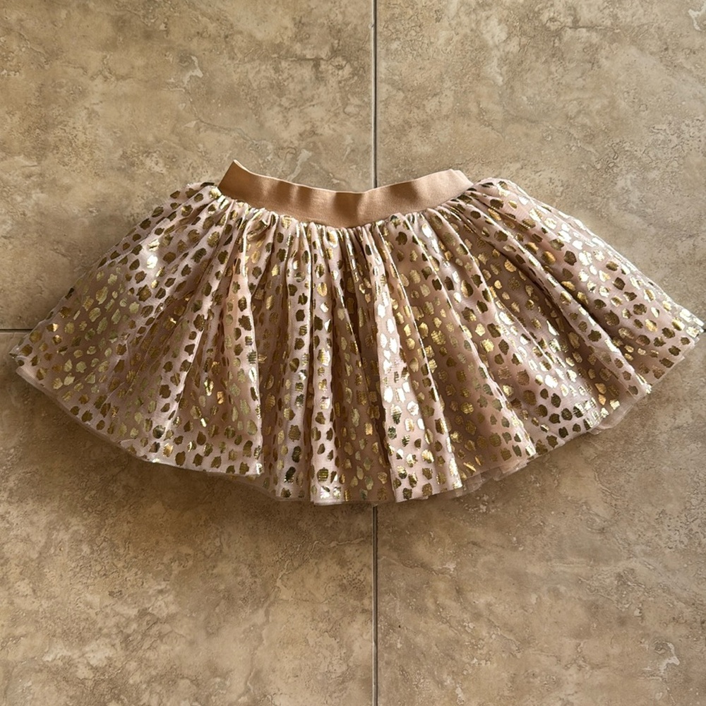Huxbaby Gold Fleck Circle Tulle Skirt, Size 3T - Like New